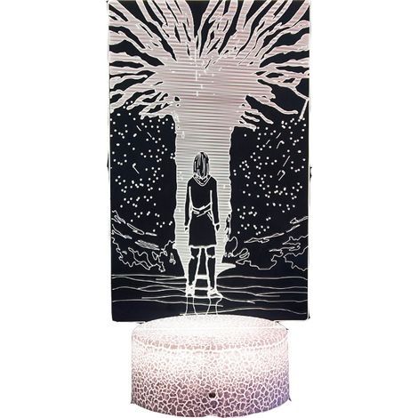 Veilleuse 3D led lumière visuelle stéréo coloré plug-in petite lampe de table (1/2)