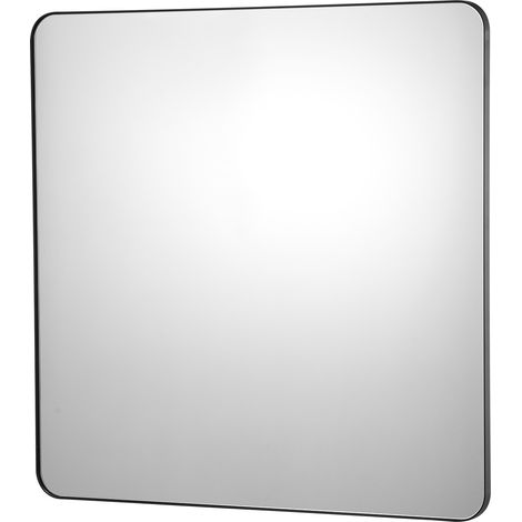 Mophorn Schminkspiegel zur Wandmontage, 91,4 x 91,4 cm, 0,4 cm dick, mit Rahmen aus Aluminiumlegierung und explosionsgeschützter Folie, kratzfest, für Bad/Bett/Wohnzimmer