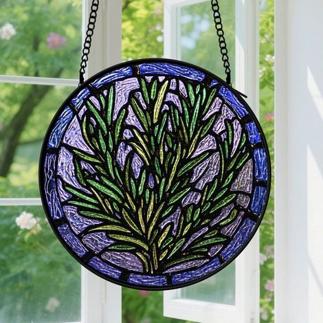 Capteur de soleil en vitrail - décoration spirituelle 9cm (1/4)