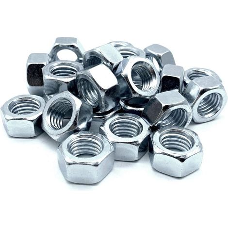 Sechskantmutter M10 8 mm x 17 mm, 50 Stück, für Schrauben und Muttern, Verbindungselemente, Justierung und Befestigung, für den Innen- und Außenbereich (1/5)