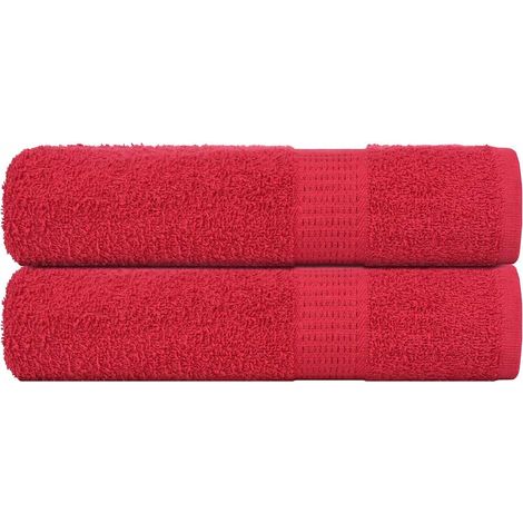 Serviettes FROGN 2 pièces Rouge 50x100 cm 360 g/m²