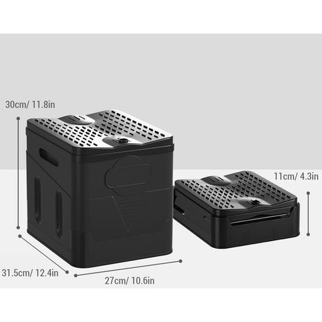 Toilettes portables pliables avec couvercle pour le camping, la randonnée et les voyages. Idéales pour le camping, la randonnée et les voyages. (1/2)