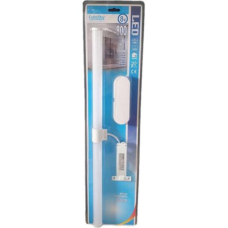 Lampada LED da Specchio Faretti Tubolare da Bagno 8W Luce 360 gradi Bianco Freddo 6500K 800lm IP44 Lunghezza 60cm