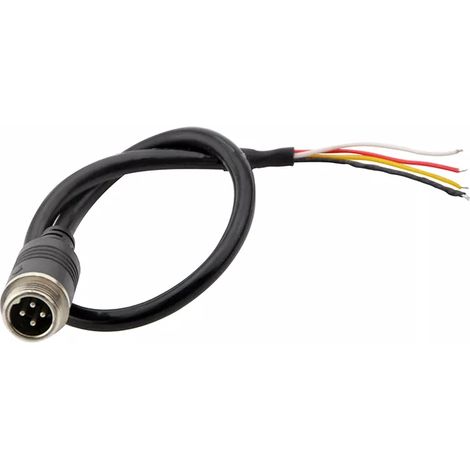 Connecteur 4 broches côté caméra, mâle, avec filetage de 20 cm