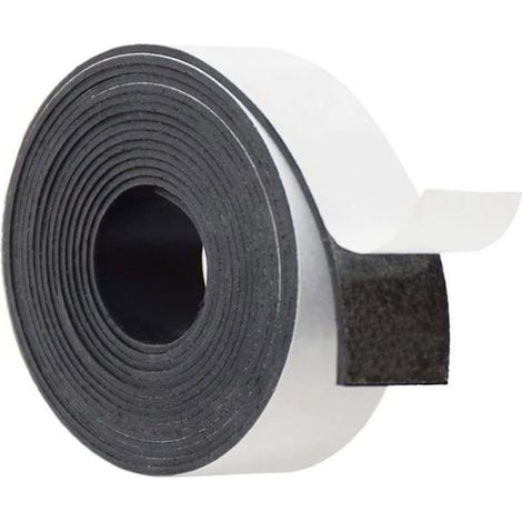 Bandes adhésives en caoutchouc néoprène - 1,6 mm d'épaisseur - 25,4 mm de largeur - 3 m de longueur - Noir (1/5)
