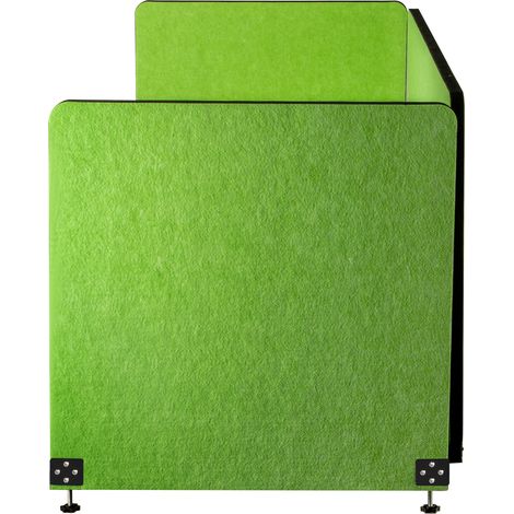 Mophorn Divisor de escritorio de 60", panel de privacidad acústica de 3 paneles, reducción de ruido que absorbe el sonido, divisor liviano con abrazadera para oficina, verde (1/3)