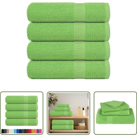 vidaXL Frottiertuch - Duschtücher FROGN 4 Stk. Apfelgrün 70x140 cm 360 g/m² (1/5)