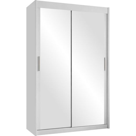 Armario Honolulu 195, Blanco, 215x120x61cm, Puertas de armario: Correderas, Número de estantes: 0