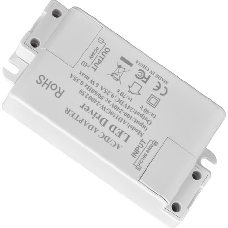 Alimentation LED 6W étanche, convertisseur 24V 0.25A, entrée AC100-240V, driver pour spot et ruban LED, transformateur courant constant Q-6W/AD150GW-2400250 (1/5)