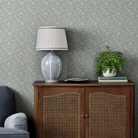 Papier peint intissé Laura Ashley Hemingway Seaspray 1005 x 52cm Bleu (1/5)