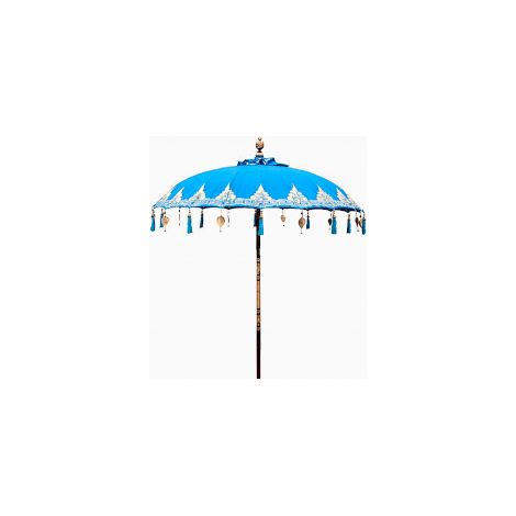 Parasol de Patio Bali - Coton - Décor Turquoise - 2m- Vendu par 1