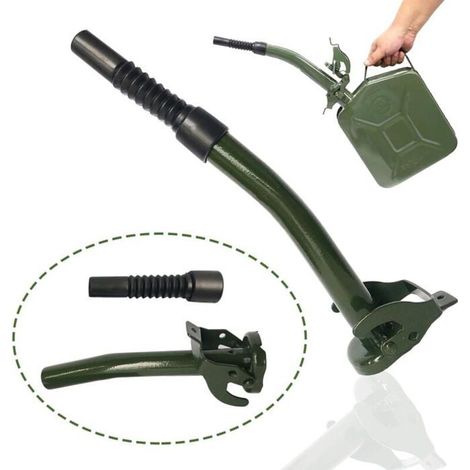 Bec verseur flexible pour jerrican - MICH - Pour bidon 5 l, 10 l, 20 l, 30 l - Métal résistant à la corrosion (1/4)