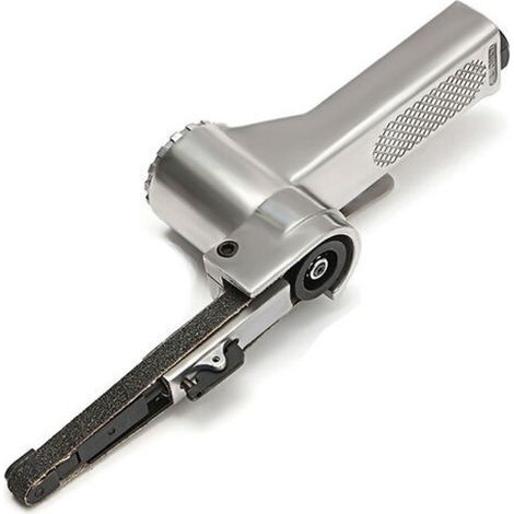 Ponceuse à bande Ponceuse à bande pneumatique 3/8 meuleuse d'angle d'air avec bandes abrasives pour ensemble d'outils pneumatiques de ponage de compresseur d'air (1/5)