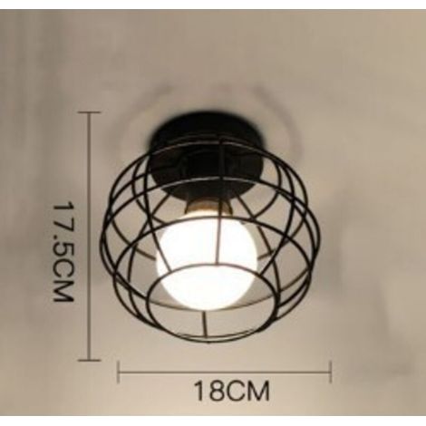 Geometric wrought iron wall light for living room, kitchen, attic, dining room, cafe (bulb not included) Tennis White Light E27 (1/5)