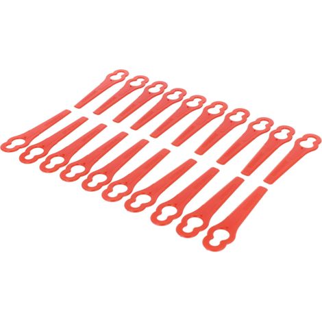 vhbw 20x Ersatz-Messer Ersatz für Bosch F016F03322, F016800183 für Rasentrimmer - Ersatzklinge Rot, Kunststoff