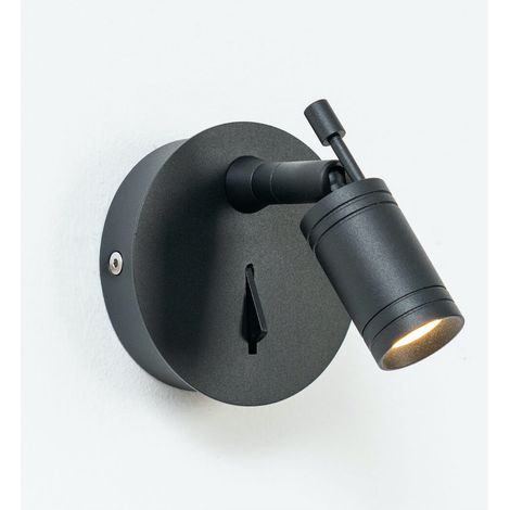 Schwarze LED-Wandleseleuchte - Minoa