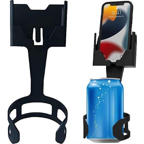 tasse D'eau De Tlphone Portable 2 En 1 Support De Voiture Support De Boisson En Conserve Gps Pour Vhicule Paresseux (1/5)