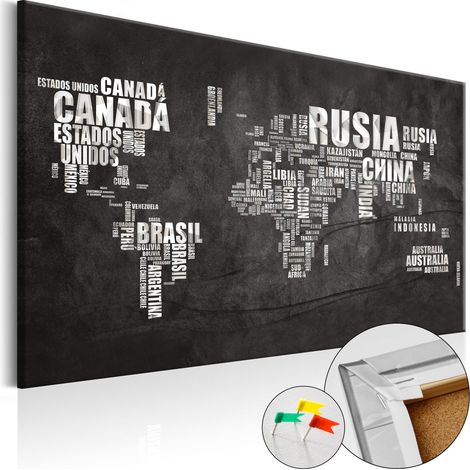 Quadri di sughero - Spanish Geography [Cork Map - Spanish Text] - 60x40 (1/4)