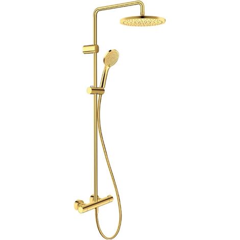 Duravit - Set doccia termostatico, diametro 25 cm, 3 getti, color oro TH4282008034 (1/2)