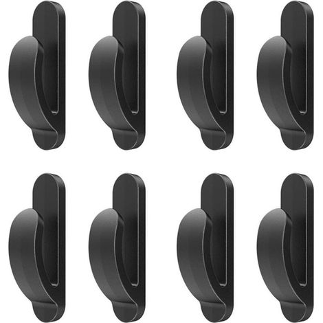 Noir 8 Pièces Crochet Auto-Adhésif pour Voiture Crochet Rangement Multifonctionnel Voiture Mini Crochets Autocollants,pour Sacs de Course et Sur Sièges de Voiture - Pratique - en Plastiq (1/4)