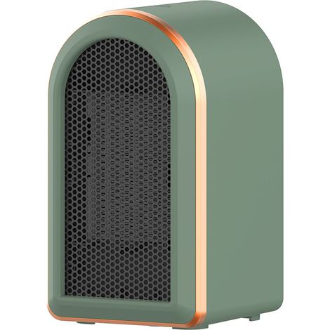 Chauffage d'espace électrique, Chauffage en céramique PTC 1200 W avec Thermostat, radiateurs soufflants pour la Maison à Faible consommation d'énergie, Protection Contre Le basculement,vert (1/5)