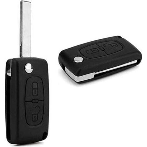 Schlüsselanhängergehäuse kompatibel mit Citroën C2 C3 C4 C5 Picasso 2 Tasten Peugeot 107 206 207 307 308 406 407 Fernbedienung (1/4)