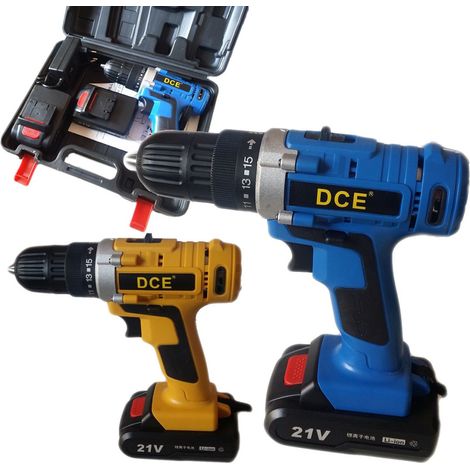 TrAdE Shop Traesio - Mini Trapano Avvitatore 21volt Doppia Batteria Caricabatteria Valigetta Luce Led - (1/4)