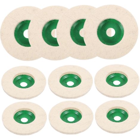 ABOOFAN 10pièces Disques de Polissage Laine Ronds Disques de Polissage Angulaires pour Meuleuses Angle Kit (1/4)