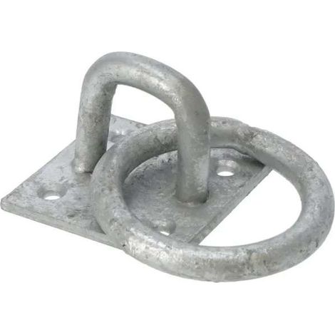 Cyclingcolors – Platine carrée 55 x 55mm – Anneau mobile Ø 50mm en acier – Fixation à visser – Pour béton armé et espaces confinés