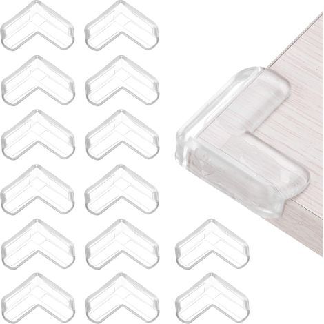 Protections d'angle de table, protections d'angle de meubles et protections de bord de sécurité pour bords de table et coins pointus, 16 pièces (1/5)