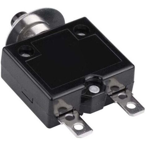 Disjoncteur Interrupteur thermique de réinitialisation, 125-250V AC 50V DC Disjoncteur à bouton-poussoir de protection contre les surcharges de courant(10 ampères) (1/4)