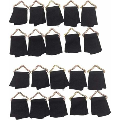 20 hebillas triangulares para trampolín - Anillos triangulares en V - Hebilla de red - Accesorios para trampolín con herramientas para trampolín, (1/4)