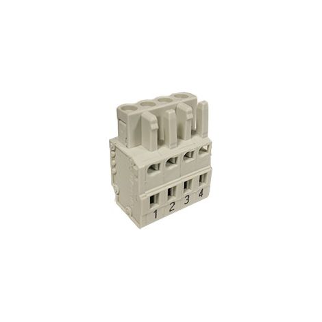 Wago 721-104/008-047 4-poliger Buchsenstecker 100 % geschützt 2,5 mm ≤ Stiftabstand 5 mm Hellgrau