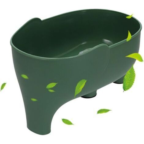 Égouttoir d'évier éléphant Entonnoir de panier de drainage Adorable passoire créative en forme d'éléphant,Vert (1/5)