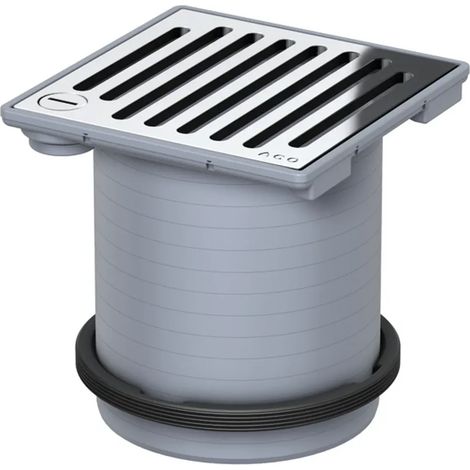 ACO Pieza superior Passavant 149x149 K3/ ABS/ antideslizante/Rejilla Acero inox./ bloqueable, 5141.71.33