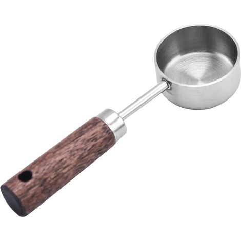 Cuillère à café - Manche en bois naturel (11,5 cm) - Ergonomique - Idéale pour le café, le thé et la pâtisserie - 11,5 x 3,5 cm (1/5)