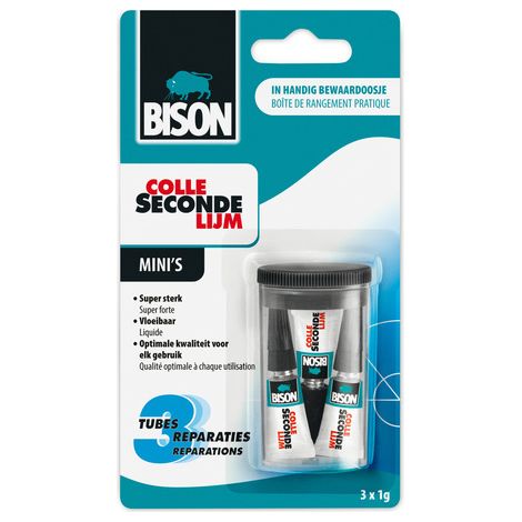 Bison BI-6309066 Secondelijm Mini 3x1 Gram