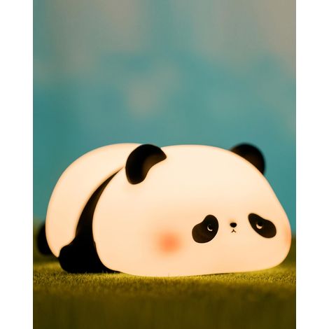 Lampe panda LED silicone rechargeable – Veilleuse bébé enfant tactile avec lumière douce réglable – Lampe de nuit nomade USB pour chambre enfant (1/5)