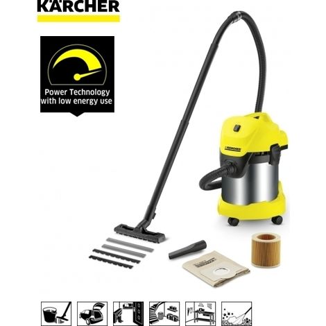 Aspiratore/Aspirapolvere/Aspiratutto solidi e liquidi 1000W 17lt. K�rcher