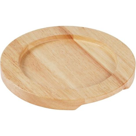 Support en Bois Clair pour Plat Rond en Fonte avec Oreilles GJ554 - Olympia
