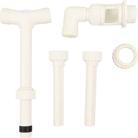 Fontaine de Bassin à Double Tête Réglable en PVC avec Adaptateur Fileté Interne G1 1/2 à G2 pour Jet d'Eau (1/5)