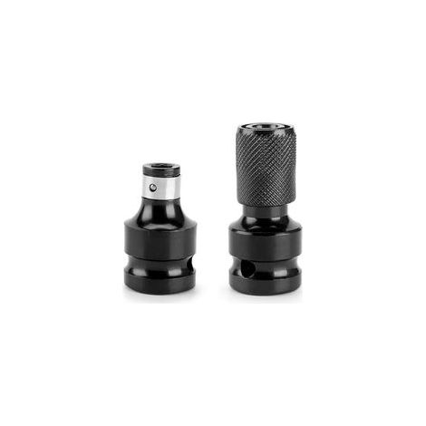 Lot De 2 Adaptateurs D'embouts Pour Clé à Chocs - Convertisseur Douille 1/2 à 1/4" - Accessoires de Précision pour Clés à Cliquet, Tournevis et Plus - Robuste et Polyvalent - Outils de Haute Qu