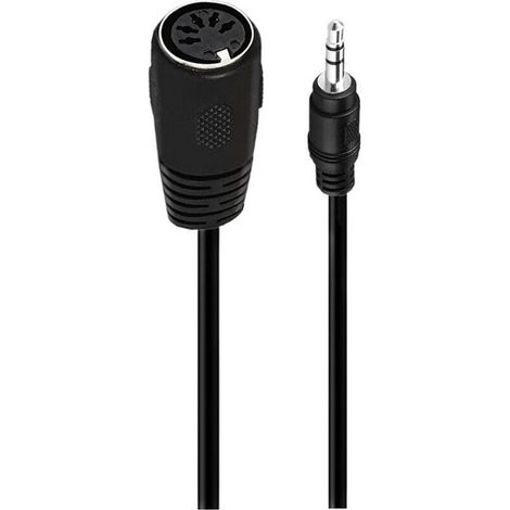 Convient pour câble DIN vers 3,5 mm de 50 cm, adaptateur jack stéréo DIN femelle 5 broches vers jack stéréo mâle 3,5 mm, convient aux smartphones, entrée auxiliaire, 1,5 mètre. (1/5)