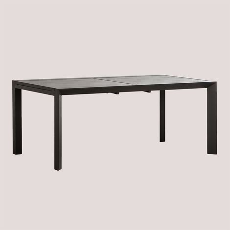 Table de jardin rectangulaire extensible 180-240x100 cm en aluminium Starmi SKLUM Gris Graphite