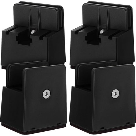 de pieds de meubles r glables lot de 4 base pince noire pour (1/5)