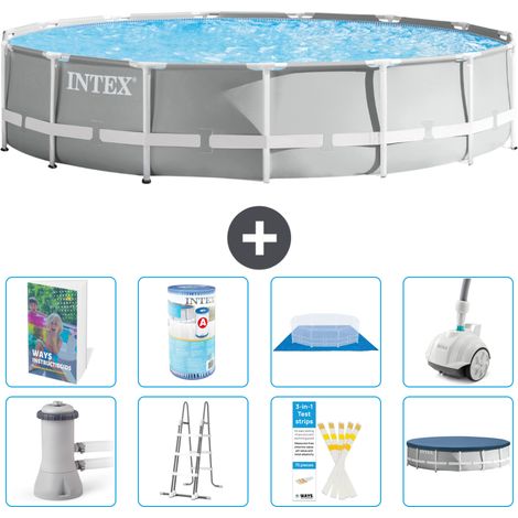 Intex Piscina Prism Frame Rotonda - 457x107 cm - 9-pezzi  S549 (1/4)