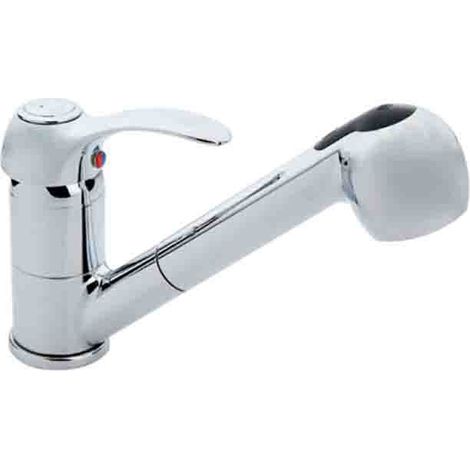 MISCELATORE LAVELLO IPER CROMATO CON DOCCIA ESTRAI (1/2)