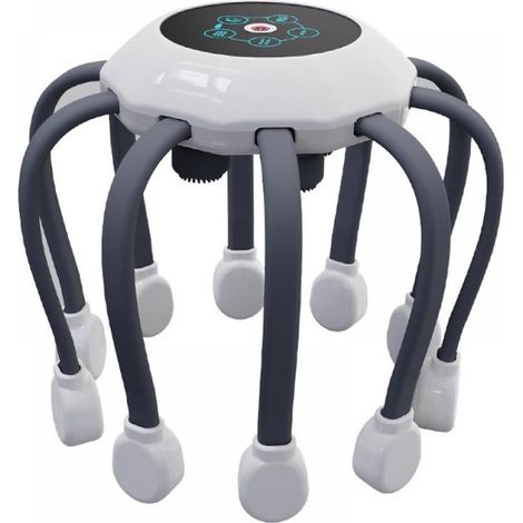 Vollautomatisches Kopfmassagegerät, entspannt den Kopf, fördert den Lymphabfluss, Bluetooth-Verbindung, Deluxe-Modell mit Vibrationstimer, Rotlicht, Bluetooth-App (1/5)