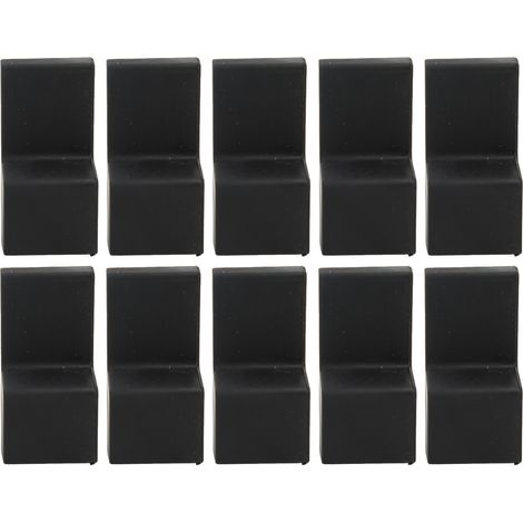 Lot de 10 protections d'angle en silicone noir H 2,5x2,5x4,7cm, pare-chocs flexibles sécurisés pour meubles et bébé (1/5)