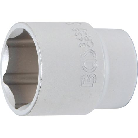 BGS Vaso de impacto hexagonal, entrada cuadrada de 20 mm (3/4"), SW 36 mm - 3436